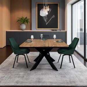 Table carrée extensible en chêne huilé 120 cm PALERME